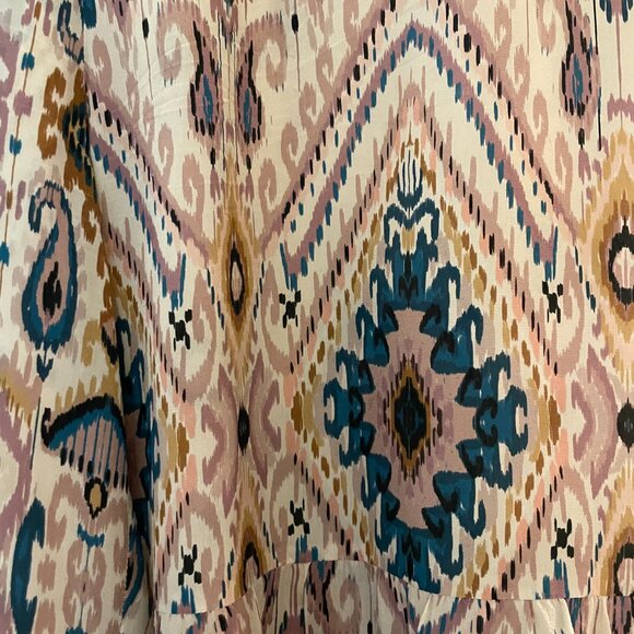 **Johnny Was Jade Silk Flared Pants** - Picture 2 of 4